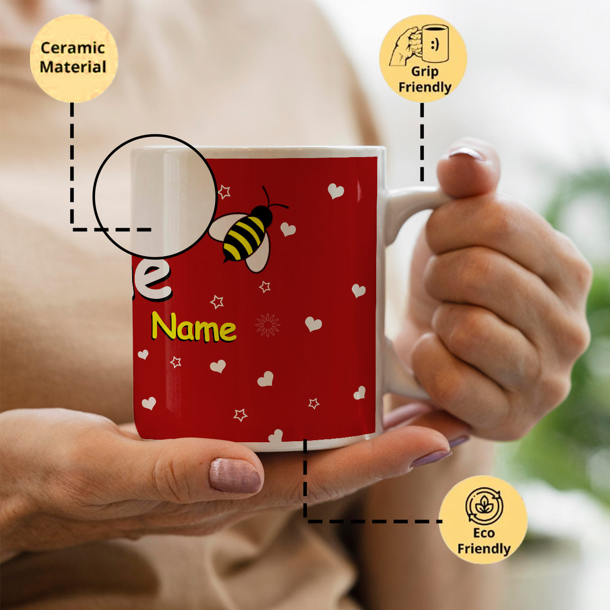 Personalised Be Mine Coffee Mug-3