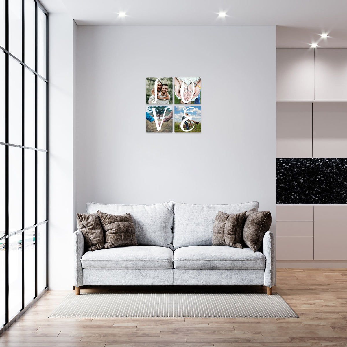 Personalised Love Wall Tiles MDF Set of 4-1