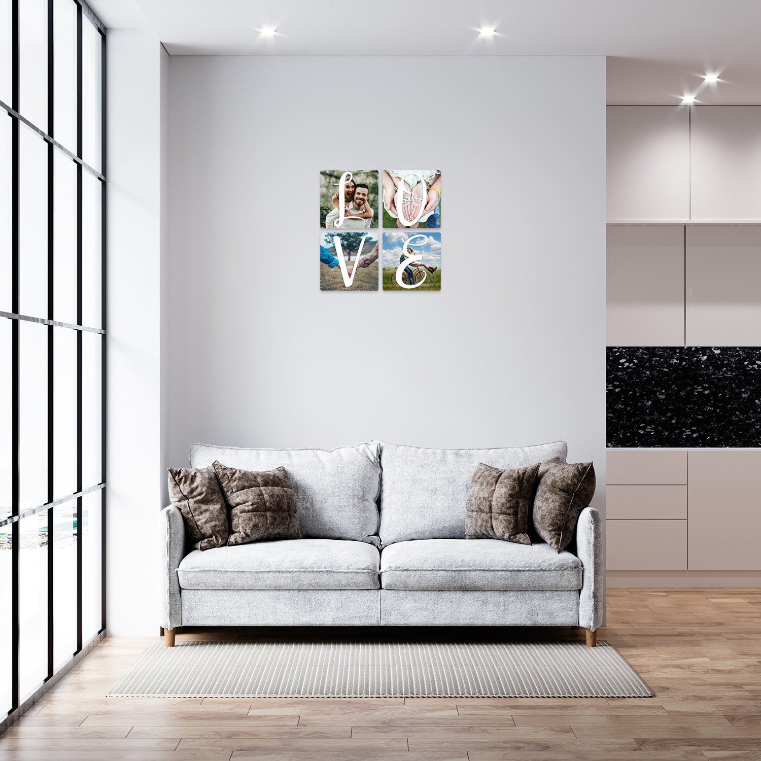 Personalised Love Wall Tiles MDF Set of 4-3