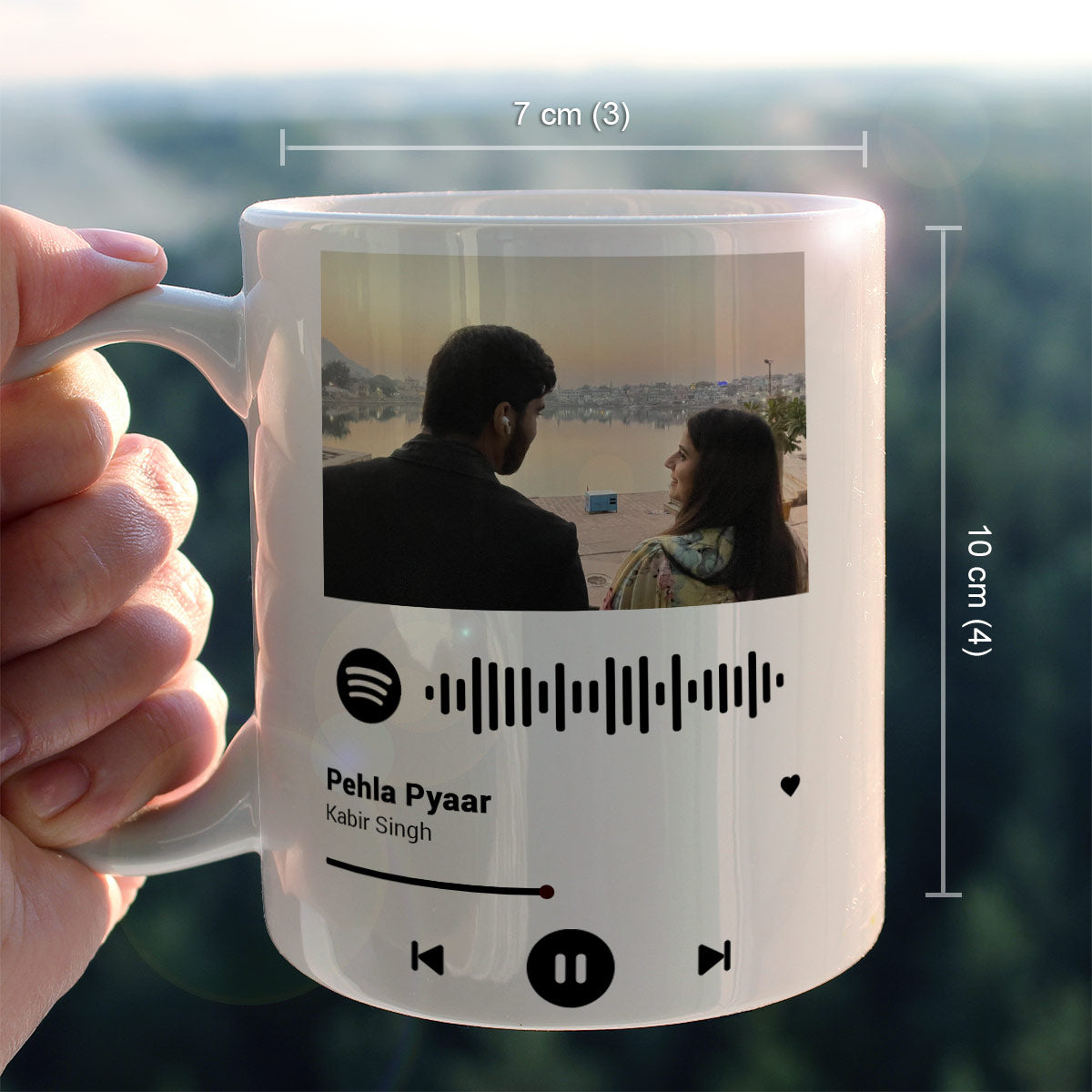 Personalized Photo Spotify Couple Coffee Mug for Valentine's Day-6