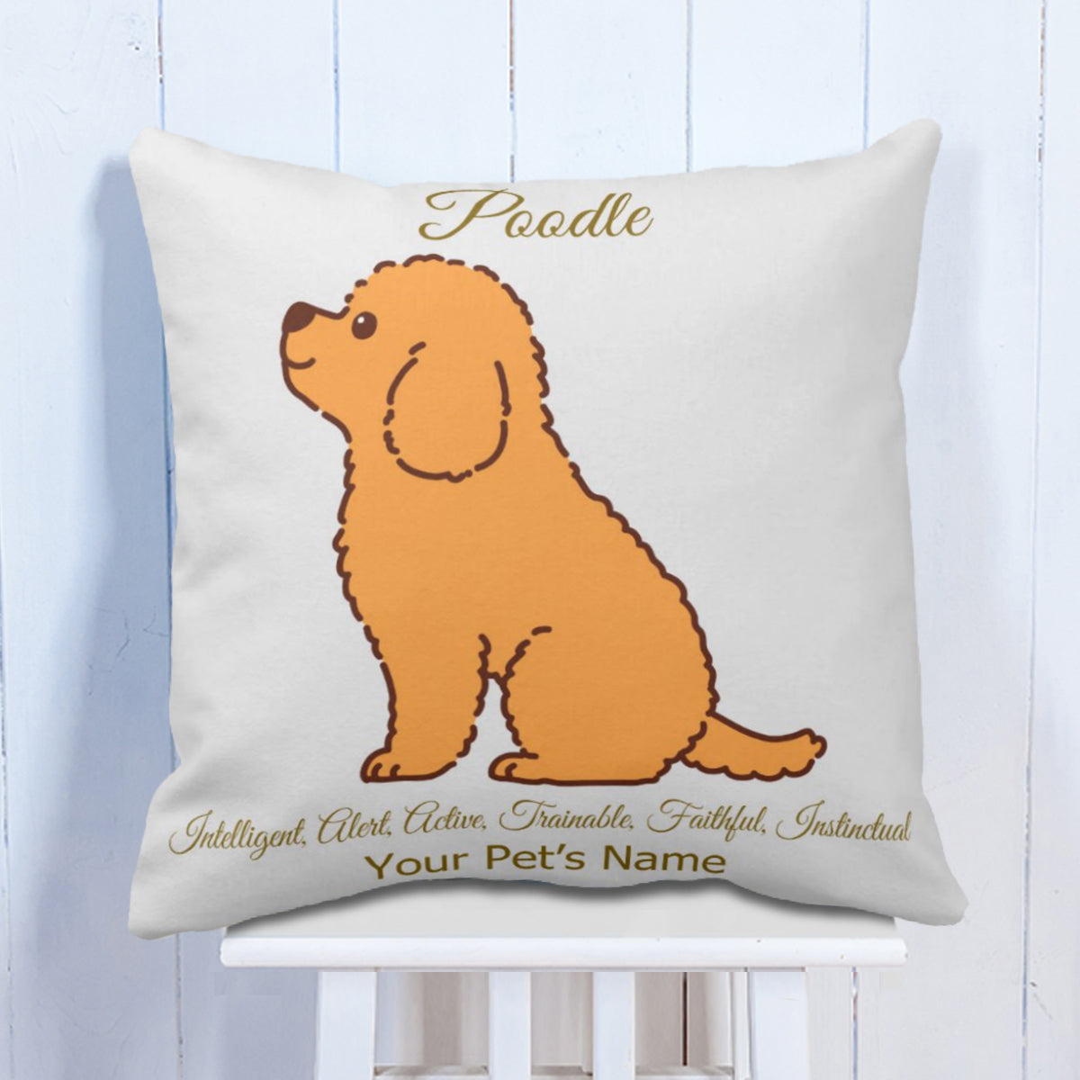 Personalised Poodle Cushion