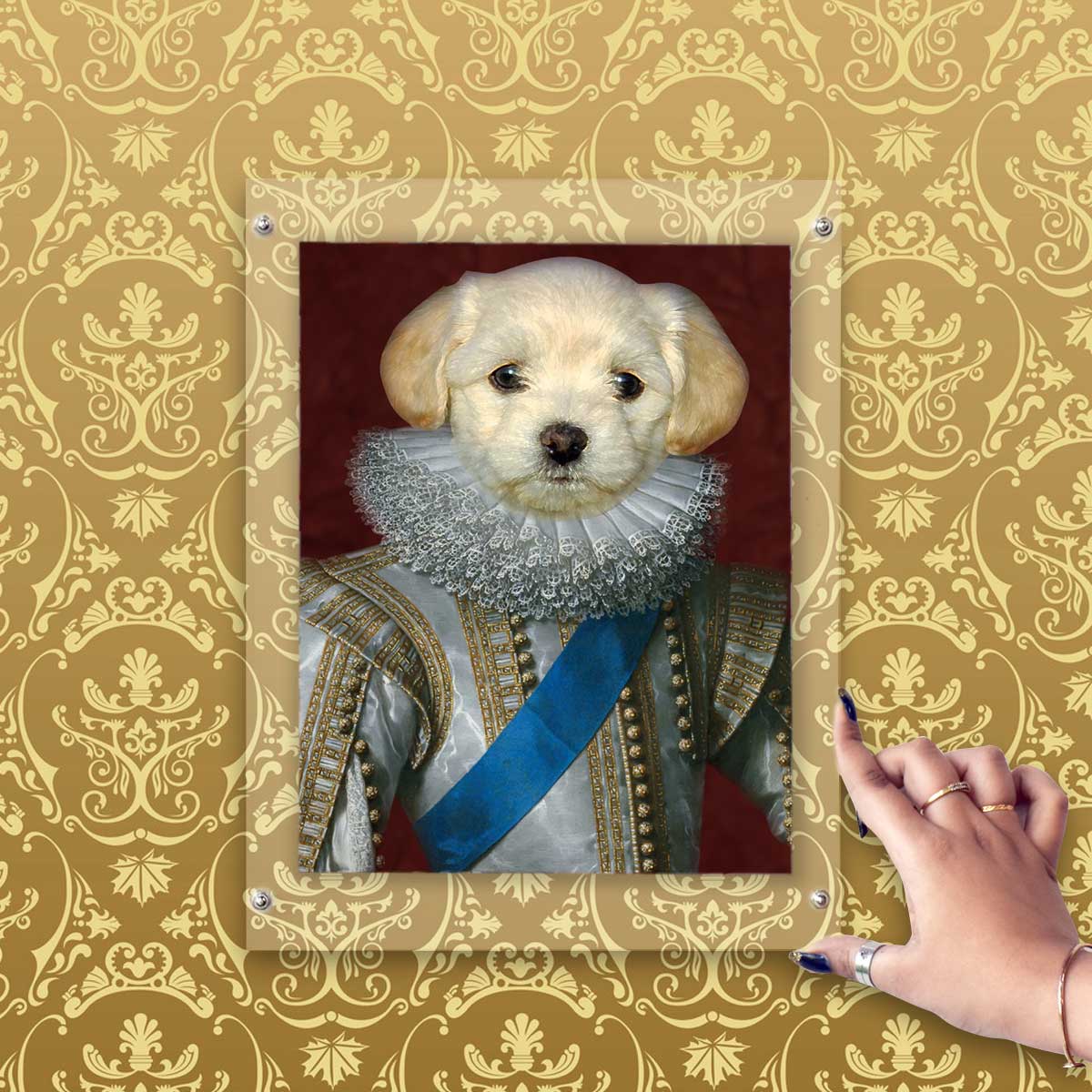 Renaissance Nobleman Digital Portrait Photo Frame