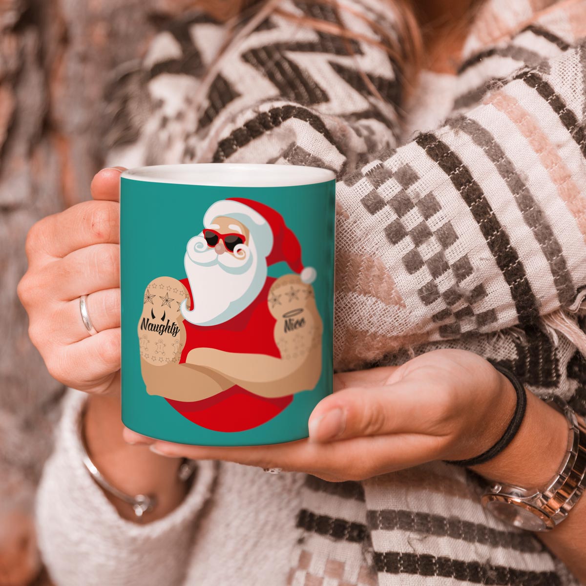 Nice or Naughty Christmas Coffee Mug-2