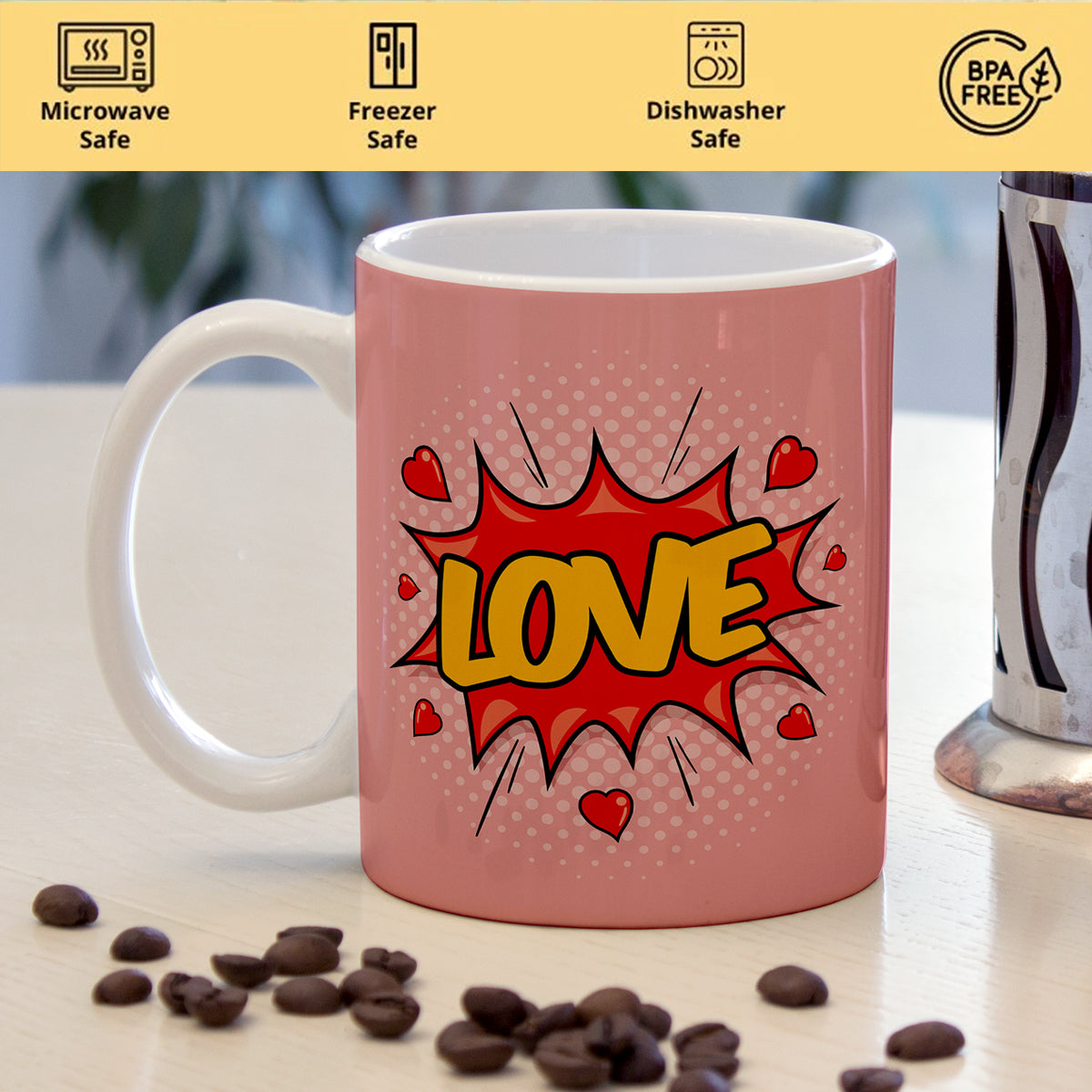 Love Bomb Ceramic Couple Coffee Mug Gift for Valentine's Day-3