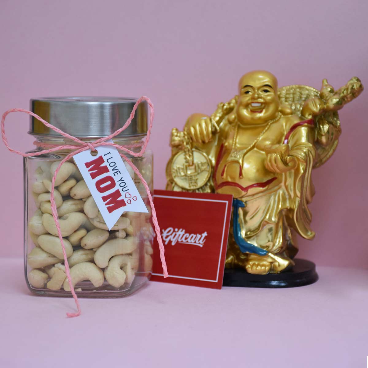 Cashew Nuts And Laughing Buddha Hamper For Mother's Day-1