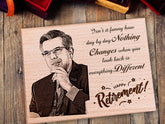 Personalized Engraved Wooden Photo Frame Gift for Retirement