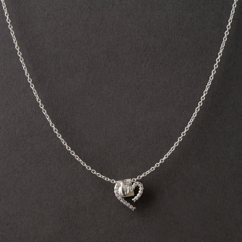 Pearl & Ruby Heart Necklace-4