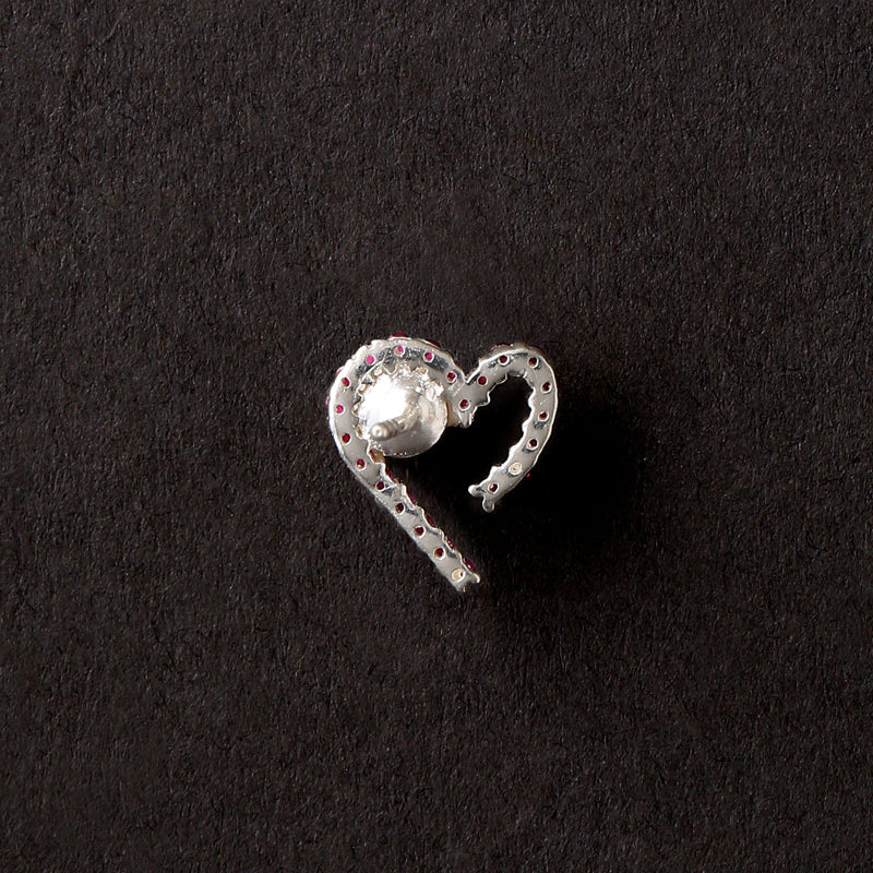 Pearl & Ruby Heart Earrings-3
