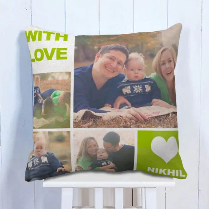 Personalized With Love Photo Cushion Gift for Valentine's Day 1