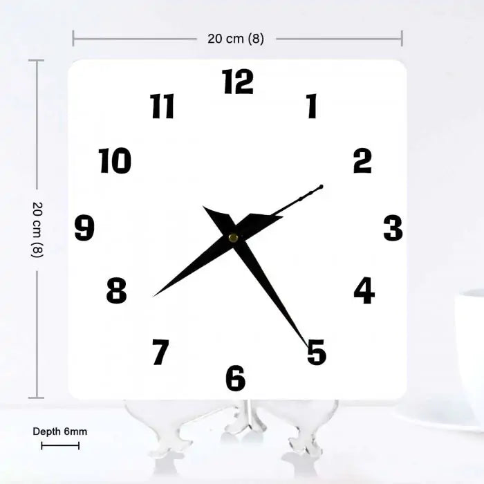 Personalised Wooden Textured Couple Clock