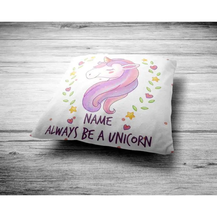 Always Be A Unicorn Personalised Cushion