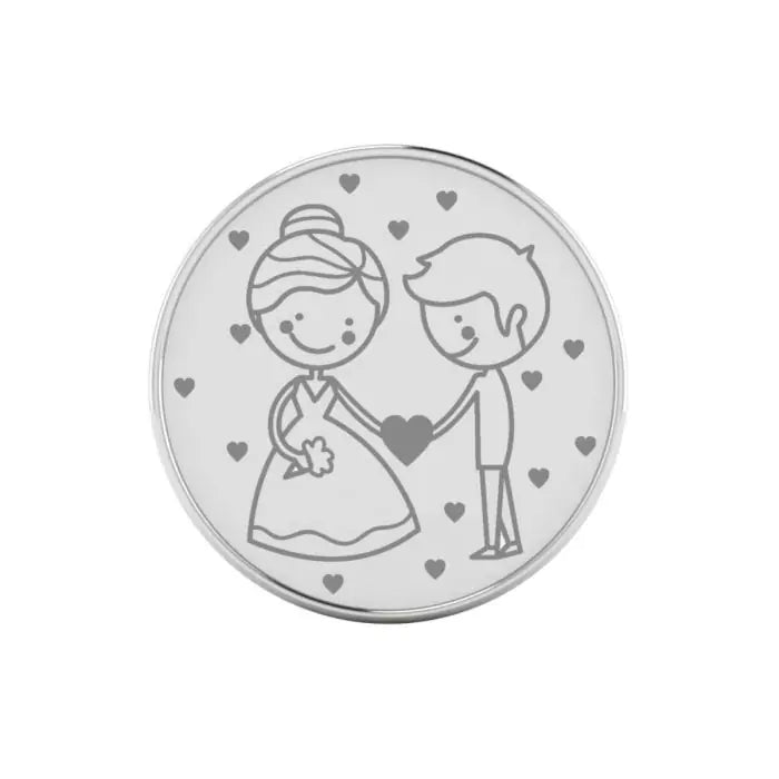 Custom Cute Couple Wedding Coin