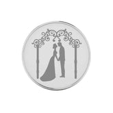 Personalized Forever Love Begins Wedding Silver Coin