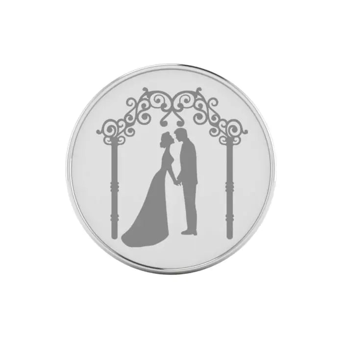 Personalized Forever Love Begins Wedding Silver Coin-1