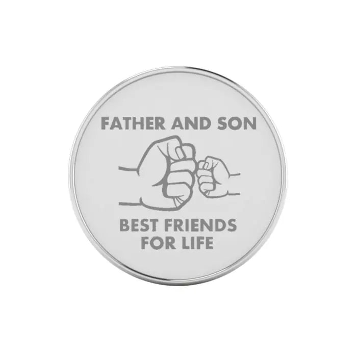Pure Father Love Engraved Silver Coin-2