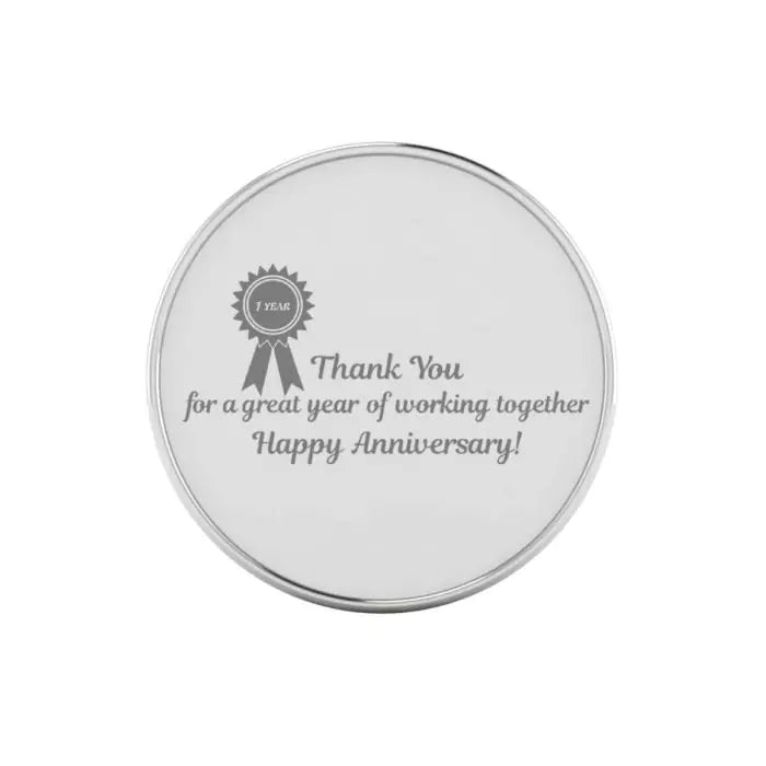 One Year Work Anniversary Silver Coins-1