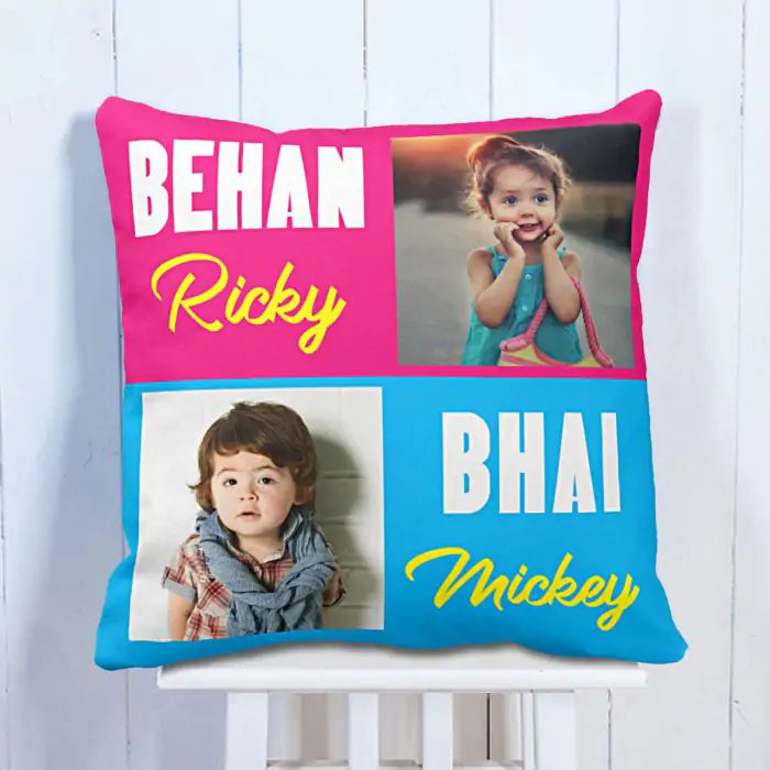 Bhai Bahen Personalised Cushion