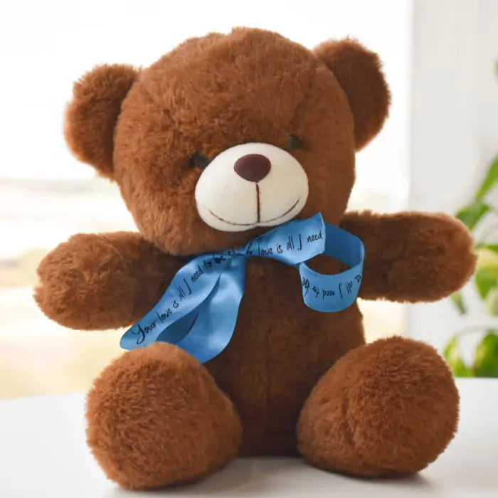 Bear Love With Personalised Bow Teddy Bear for Couple