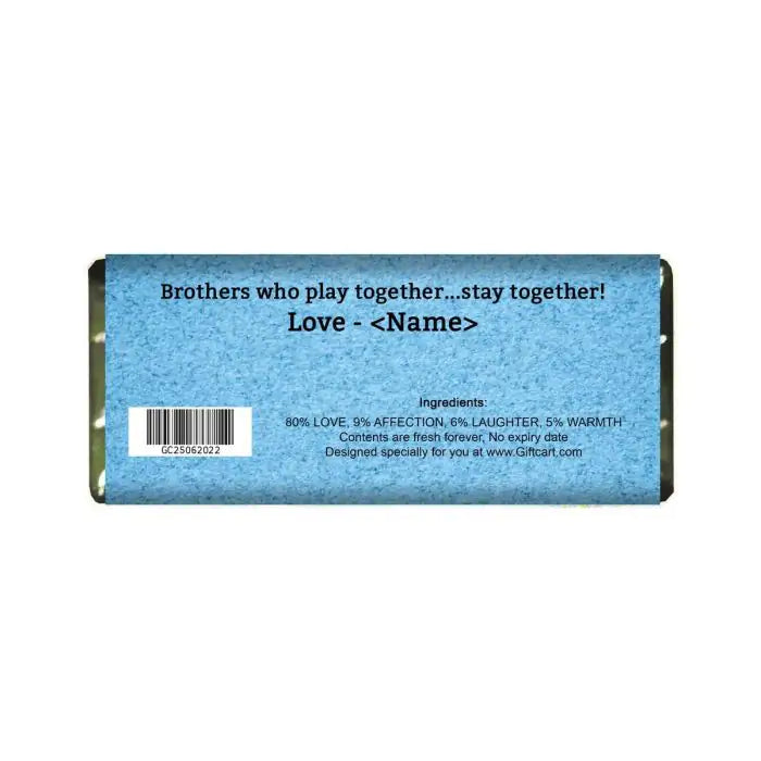 Personalised Brother Budster Choco Bar