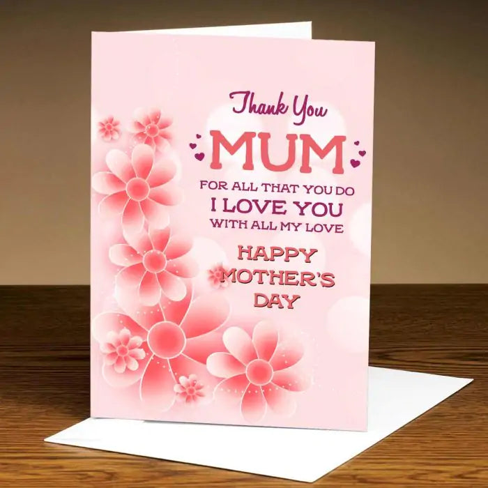 Customized Thank You Mum Greeting Card Gift For Mother's Day 1