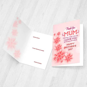 Personalised Thanks Greeting Card for Mom-3