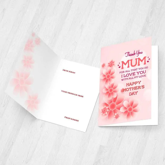 Personalised Thanks Greeting Card for Mom-3