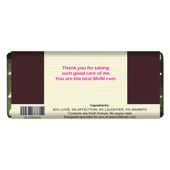 Personalised Best Mom Choco Bar Gift for Mother's Day 3