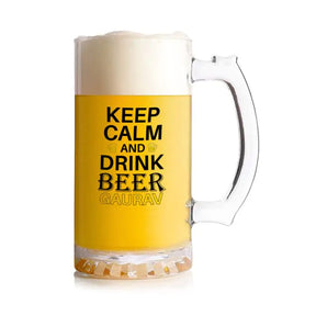 Personalised Keep Calm And Drink Beer Mug