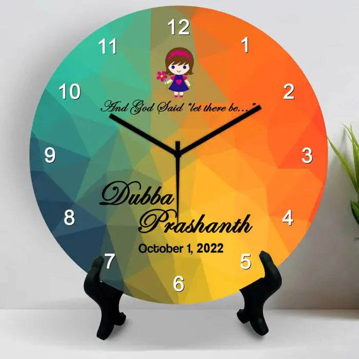 Buy Personalised Birthday Clock MDF Round online at best discounts.