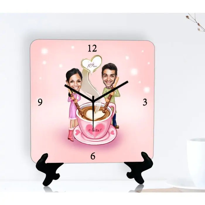 Personalised I Love You Latte Clock