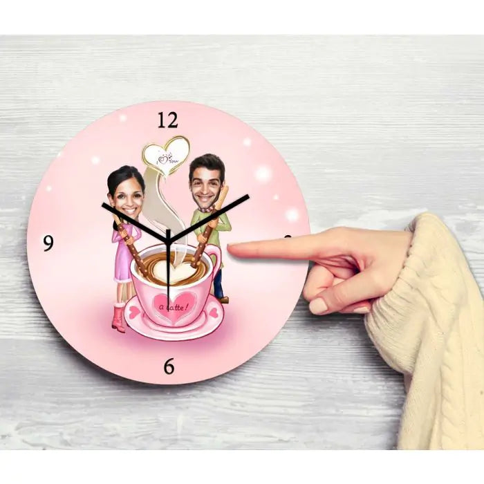 Personalised I Love You Latte Clock