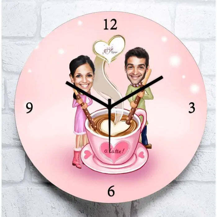 Personalised I Love You Latte Clock