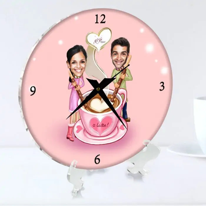 Personalised I Love You Latte Clock