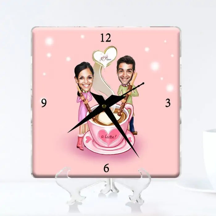 Personalised I Love You Latte Clock