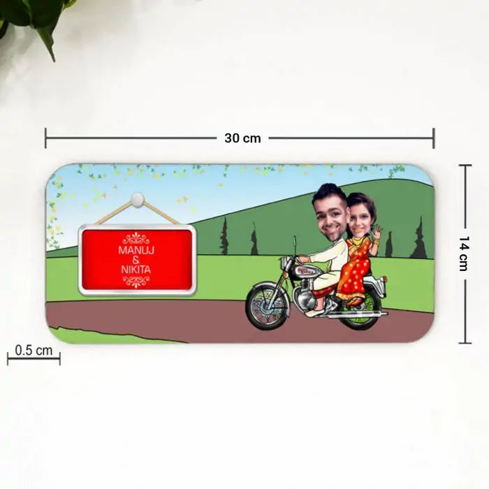 Personalised Couple On Bullet Name Plate-3