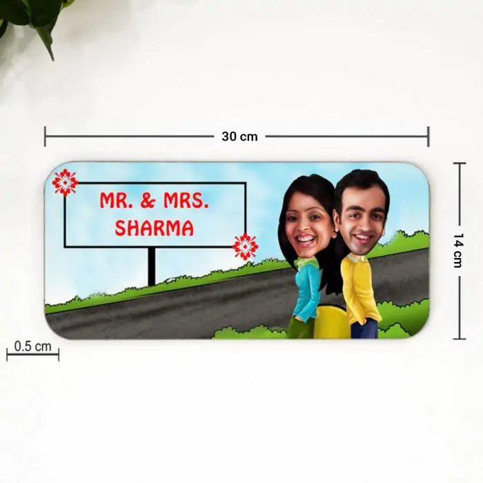 Personalised Welcome Couple Name Plate-3