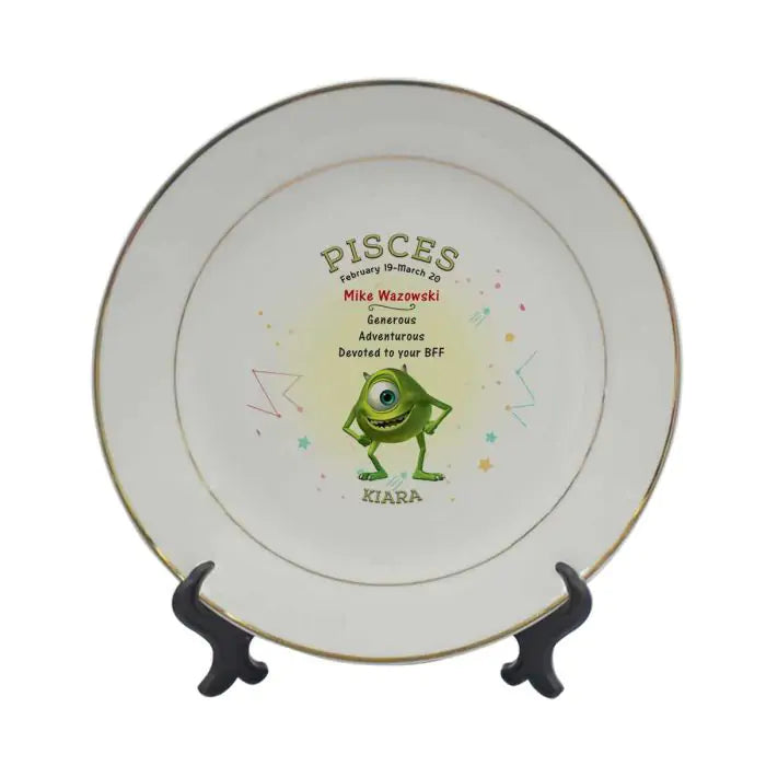 Decorative Mike Pisces Zodiac Plate