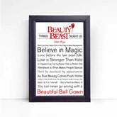 Personalised Things Beauty & The Beast Taught Us Poster Frame