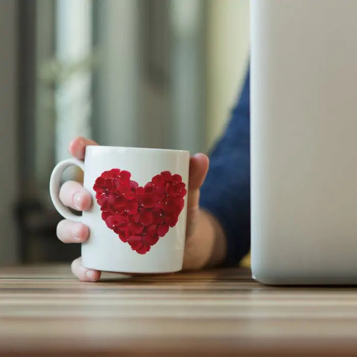 Floral Heart Ceramic Mug-6