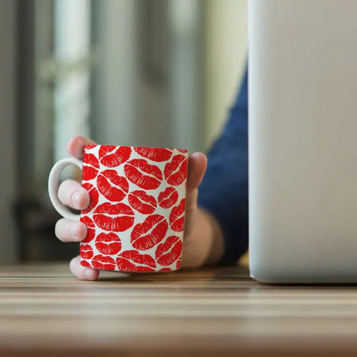 Kisses Ceramic Couple Coffee Mug Gift for Valentine's Day-6