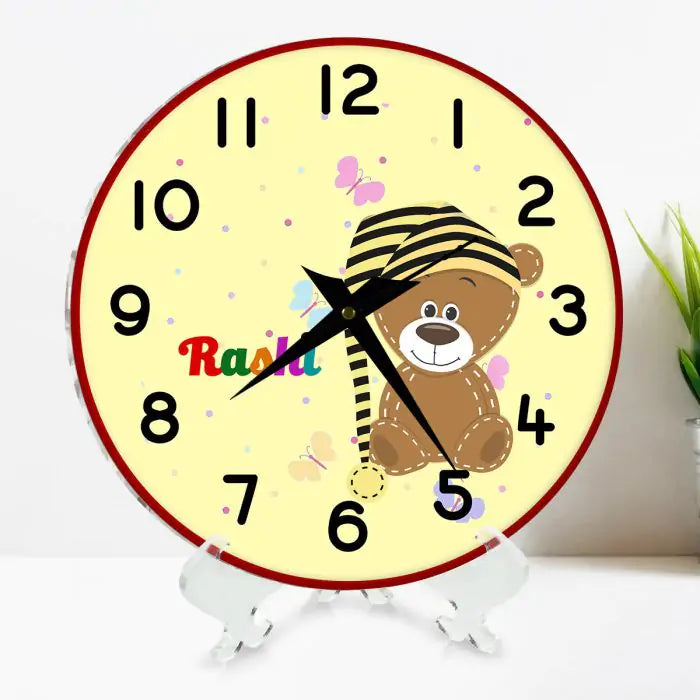 Personalised Teddy and Me Clock