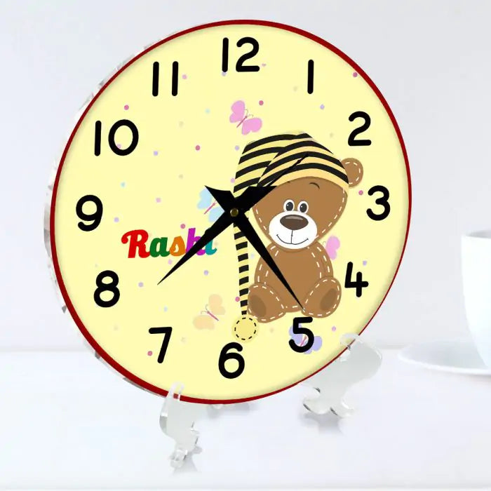 Personalised Teddy and Me Clock