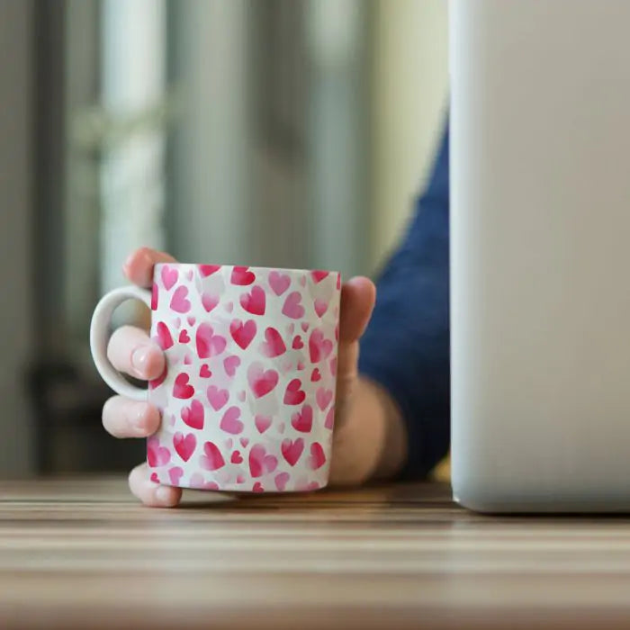 Pastel Heart Ceramic Mug-5