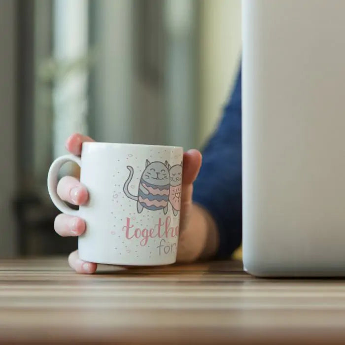 Together Forever Mine Ceramic Coffee Mug Gift for Valentine's Day-4
