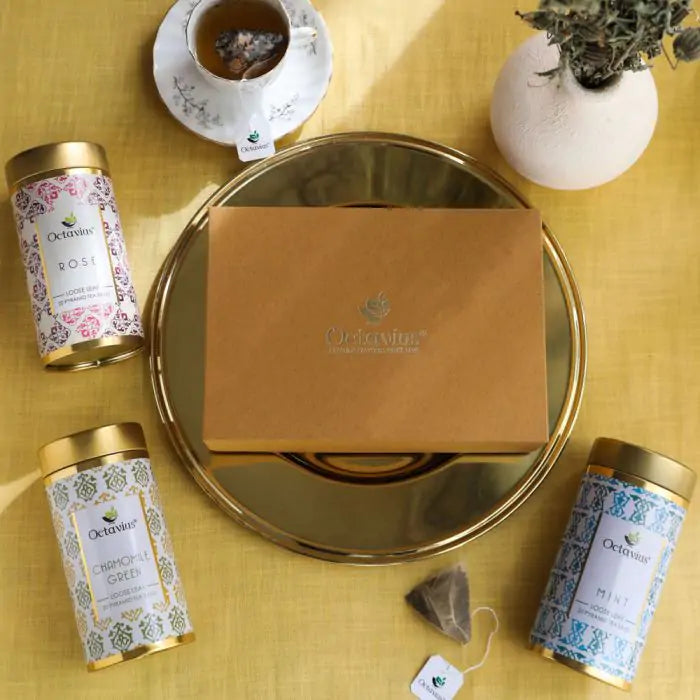 Octavius Gourmet Tea Collection| Tealightful Infusions Range - 3 Tins Packed In An Exclusive Gift box-5