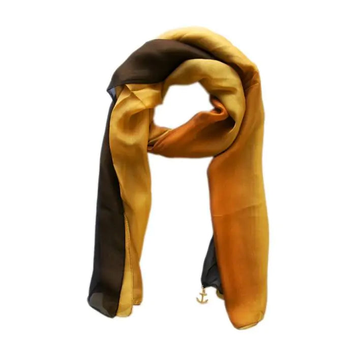 Sunset Brown Chiffon Scarf