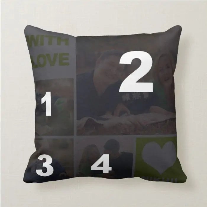 Personalized With Love Photo Cushion Gift for Valentine's Day 3