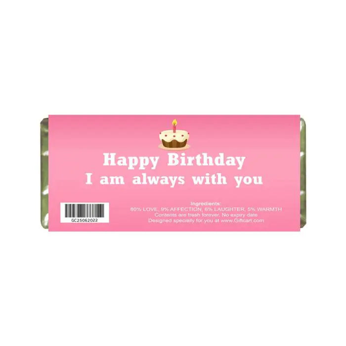 Personalised Choco Bar For Birthday Girl
