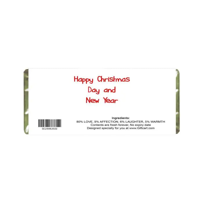 Personalised Choco Bar For Christmas