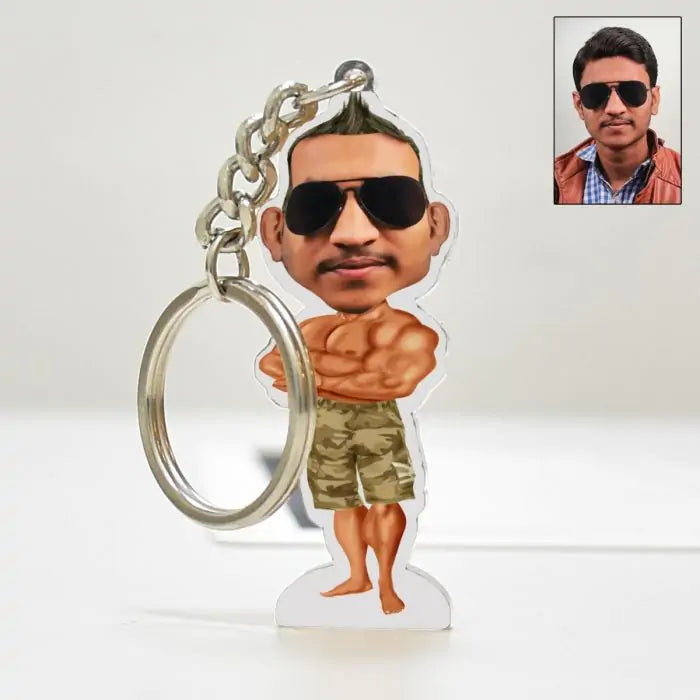 Personalised Bodybuilder Key Chain